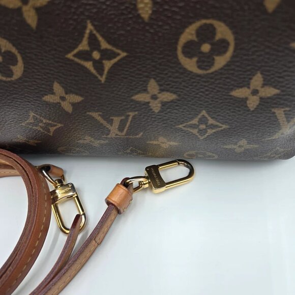 COA INCLUDED - (MM) Louis Vuitton Turen Women's Handbag Monogram Brown 2-Way - Picture 6 of 16